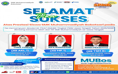 SMK Muhammadiyah Bobotsari Raih Prestasi Gemilang di Ajang TKA ISMUBA Tingkat Jawa Tengah