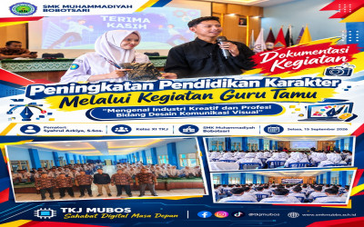 Sinergi Dunia Pendidikan dan Industri, Jurusan TKJ SMK Muhammadiyah Bobotsari Gelar Kegiatan Guru Tamu Berbasis Penguatan Pendidikan Karakter
